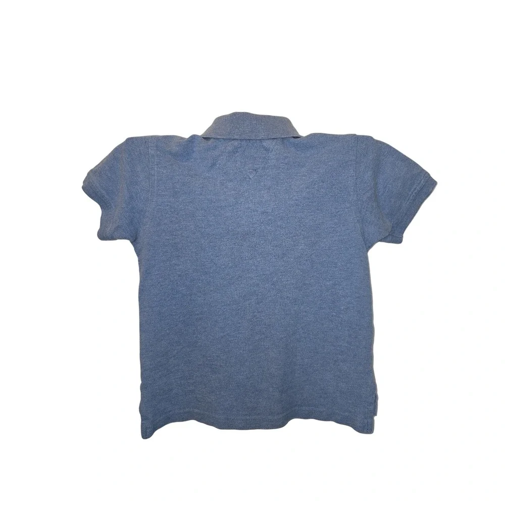 Tommy Hilfiger Boys Blue Short Sleeve Pique‎ Polo Shirt Size 3T Logo Cotton